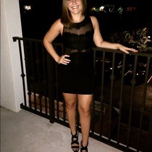 Black lace/mesh dress